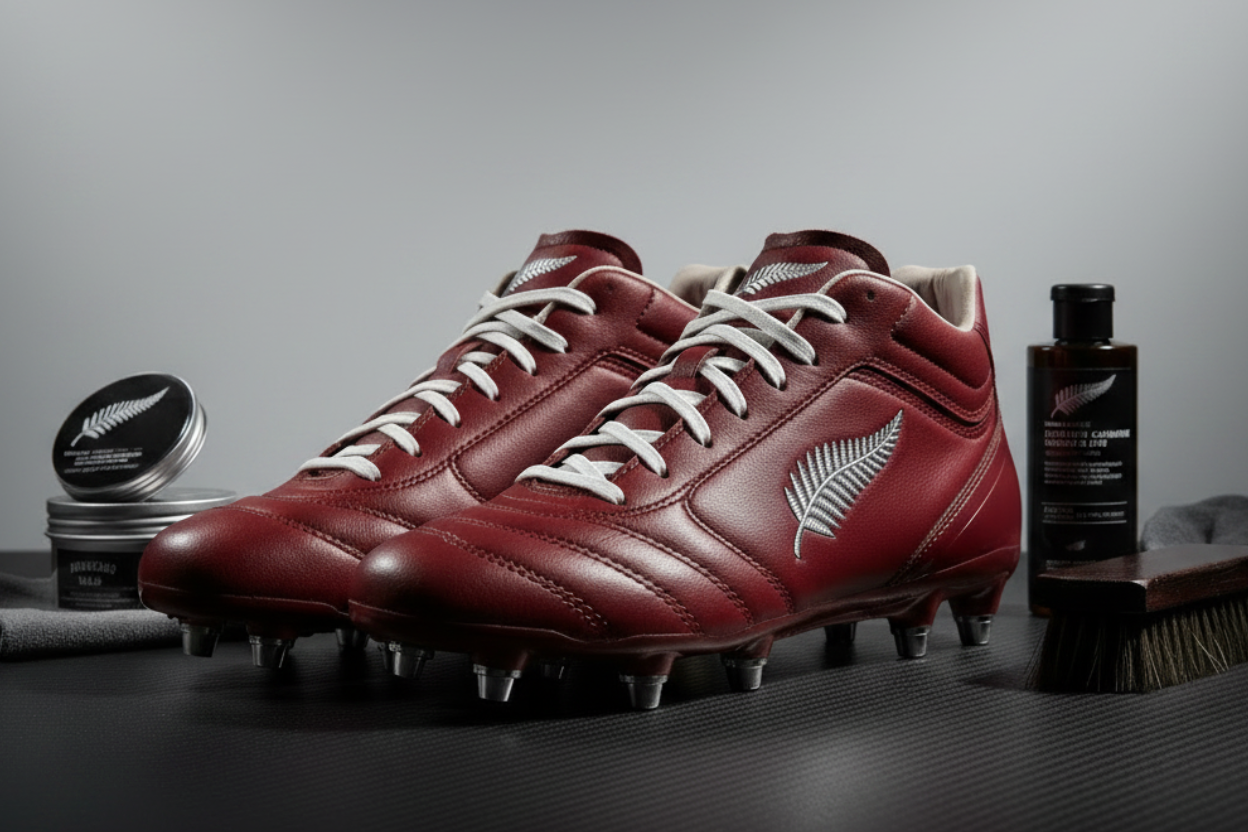 Rugby Boot Maintenance - Light Gray Background